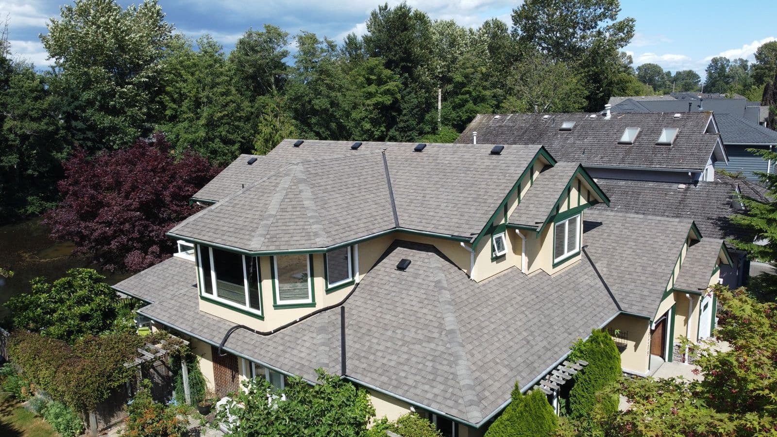 Completed IKO Armourshake roof replacement in the Lower Mainland